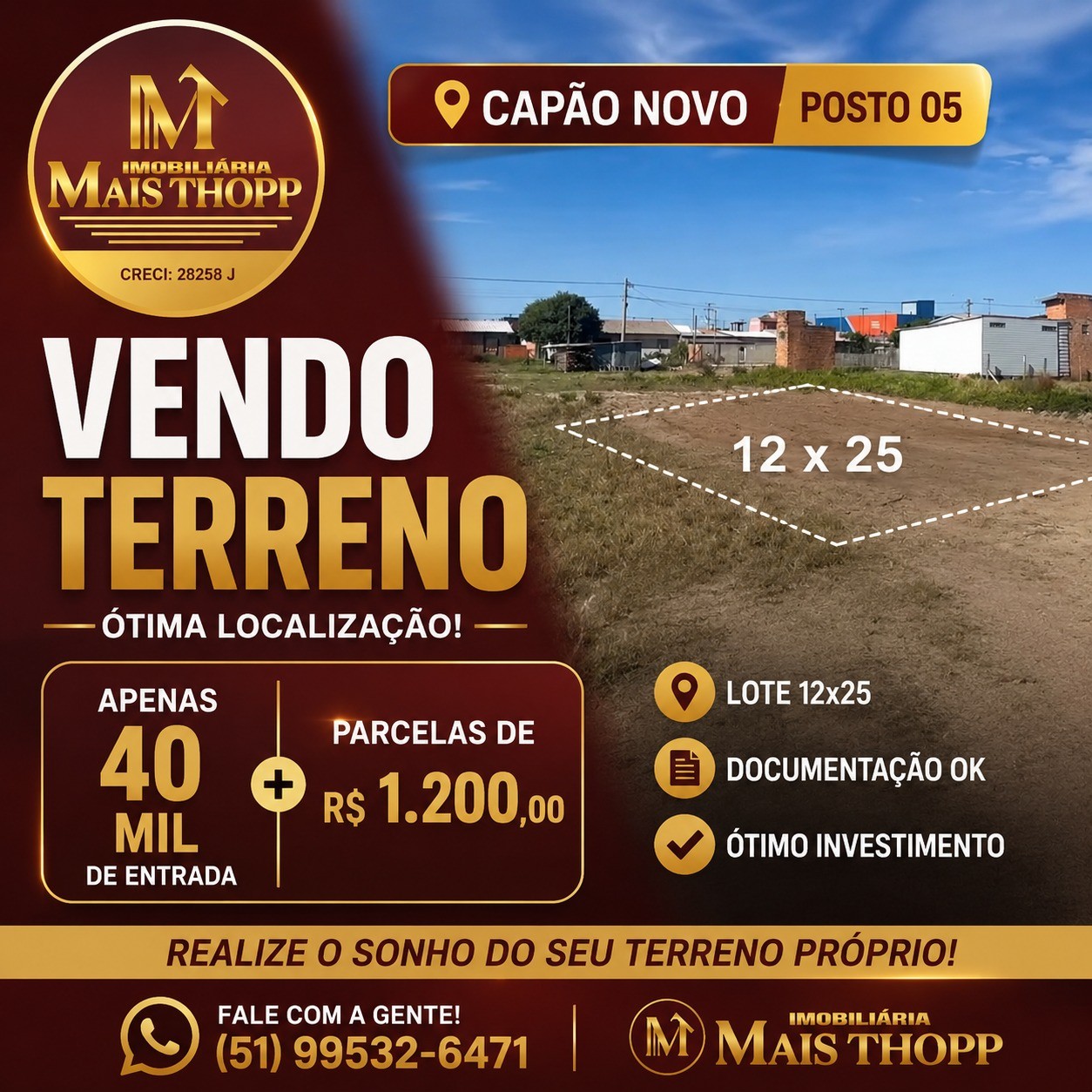 Terreno para venda, capão novo  em Capão da Canoa | Ref.: 607